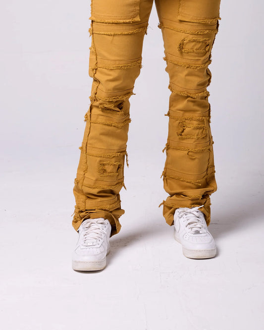 Timber Side Fray Stacked Jeans