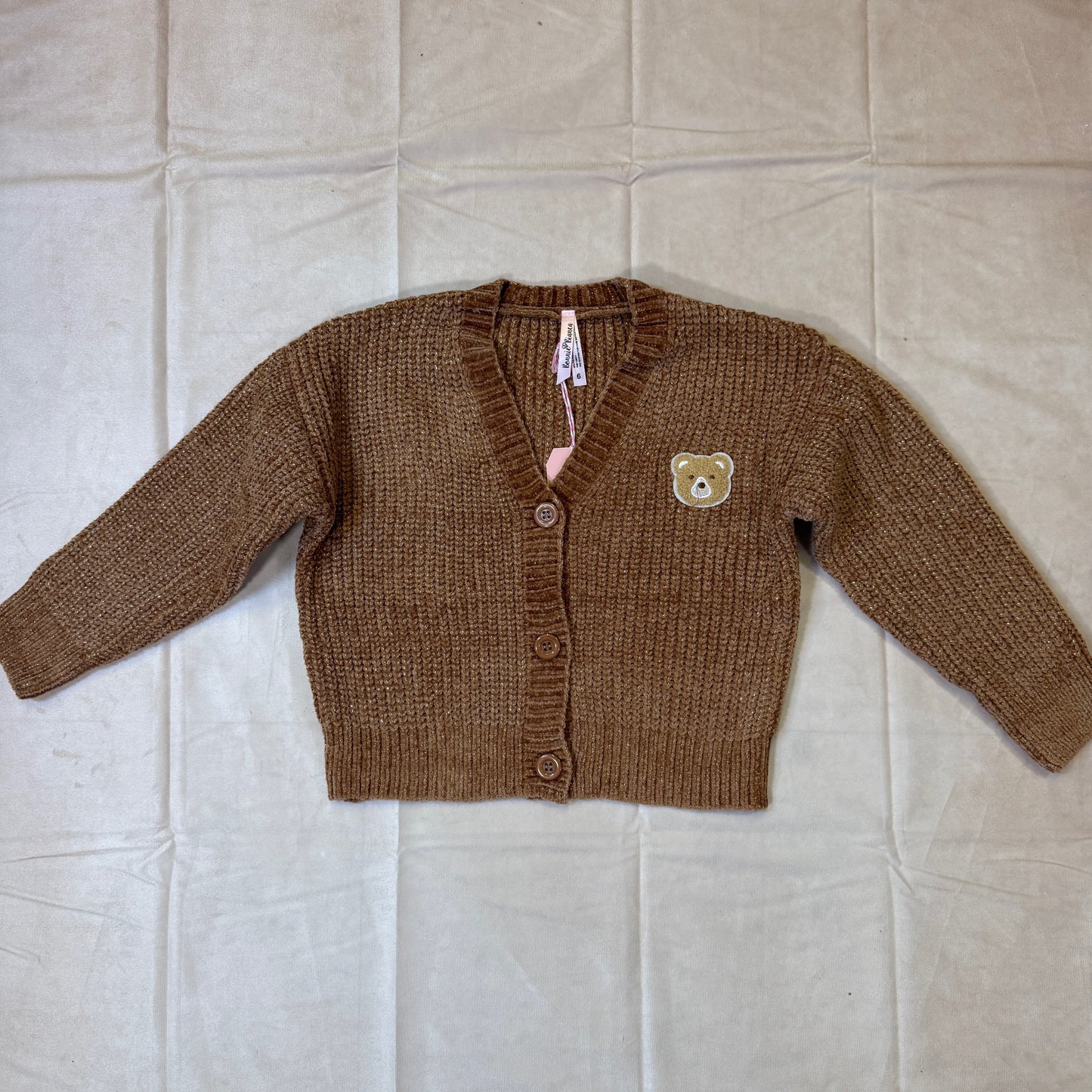 Yarn Sweater W/ Bear Patch