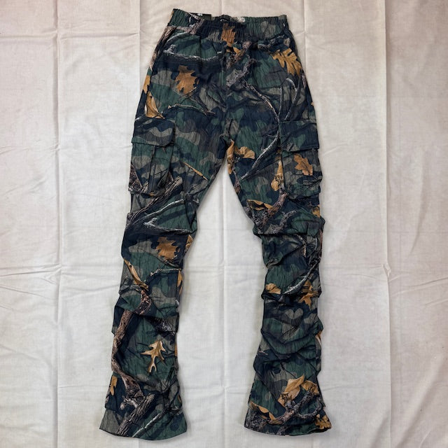 Camo Nylon Stacked Joggers