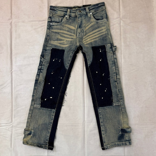 Side Panel Straight Jeans