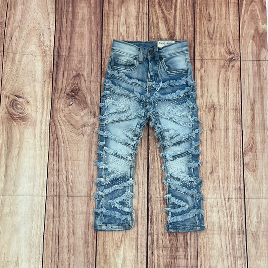 Bling Ice Blue Rhinestone Jeans
