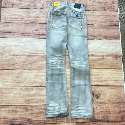 Stacked Pocket Jeans Grey