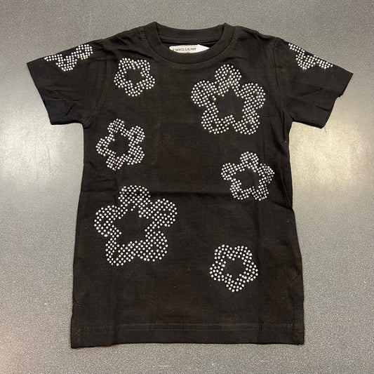 Crystal Flowers T-Shirt - Black