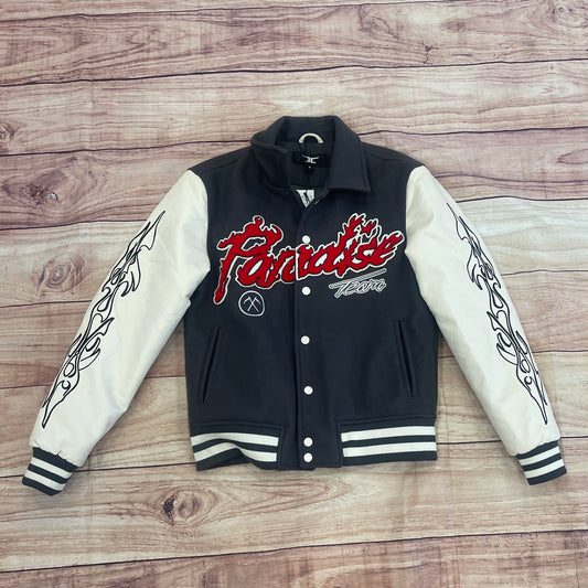 Paradise Tour Varsity Jacket -Off Black
