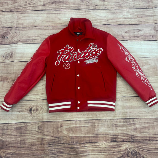 Paradise Tour Varsity Jacket -Red