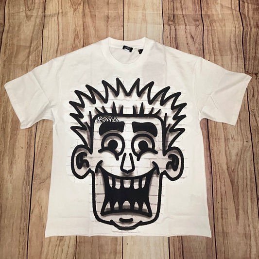 Grin Face Box Crop Shirt