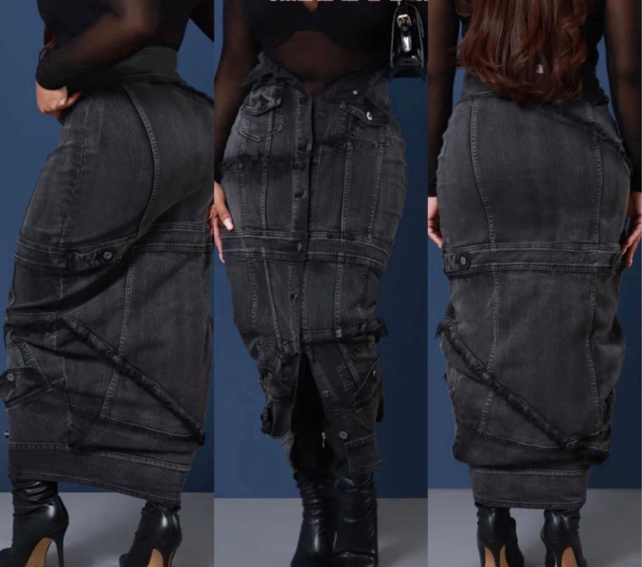 Washed Jacket Skirt