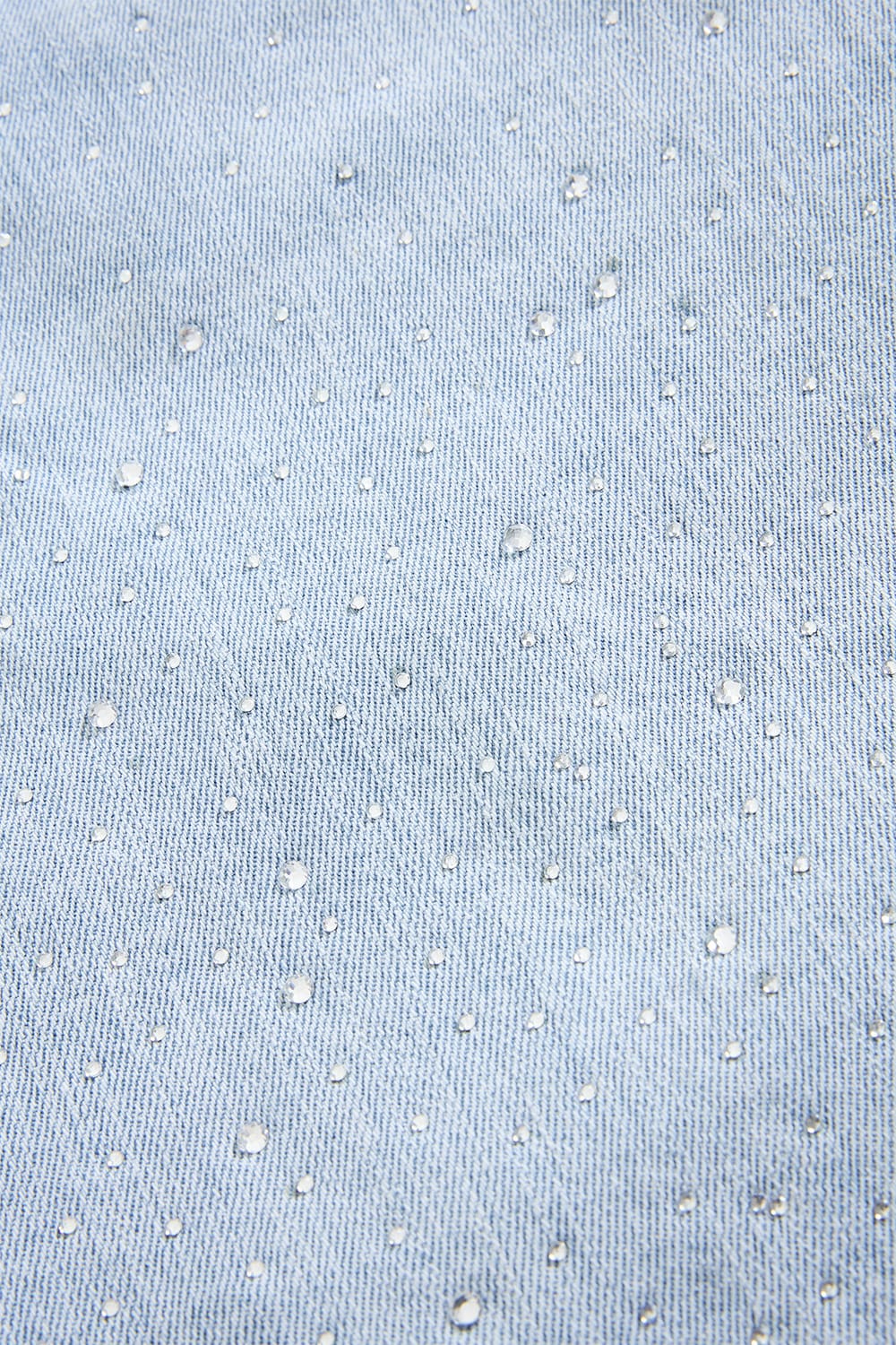 JC Men's Rhinestone Shorts - Ice Blue