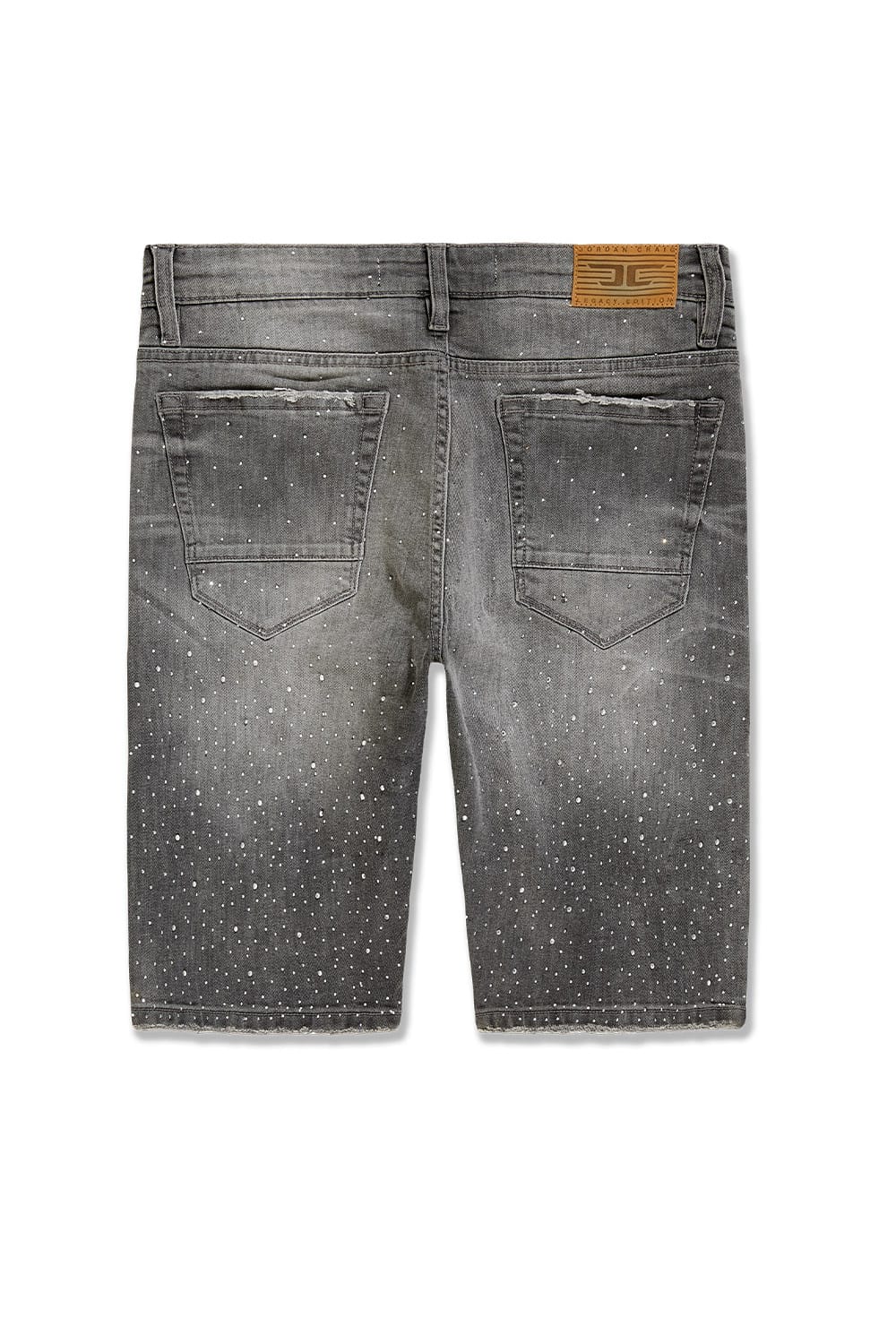 JC Men's Rhinestone Shorts - Gray
