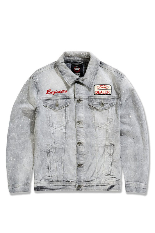 Gray Rhinestone Jean Jacket