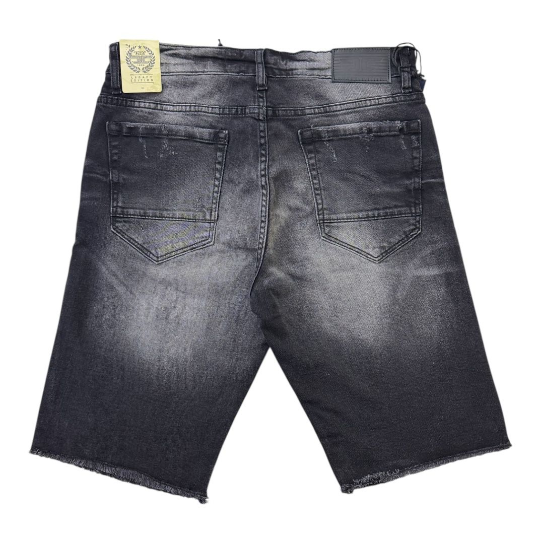 JC Black Shadow Denim Shorts