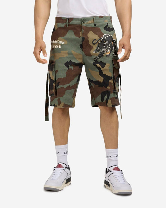 EH Panther Twill Cargo Camo Shorts