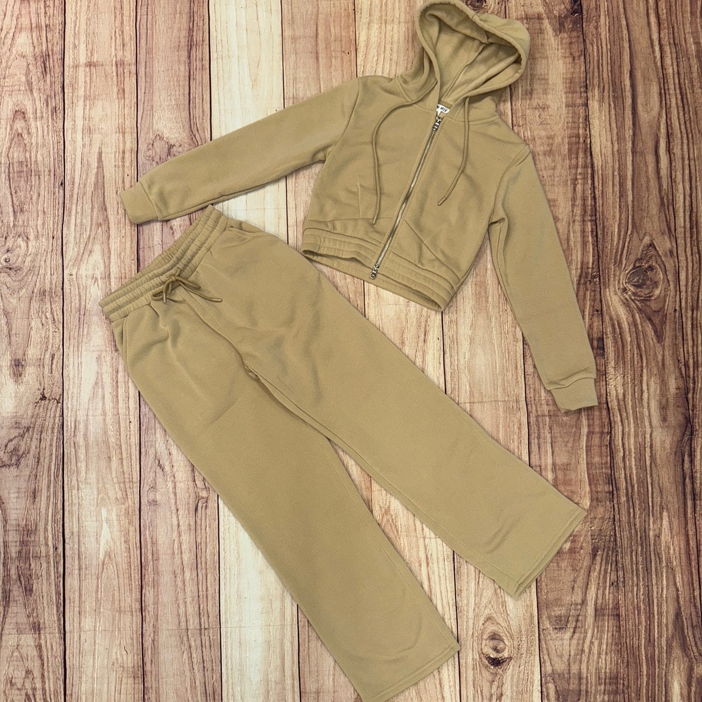 Womens 2pc Jogger Sets - Khaki