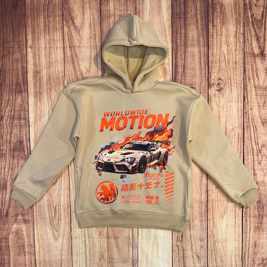 Kids Worldwide Car Motion Hoody